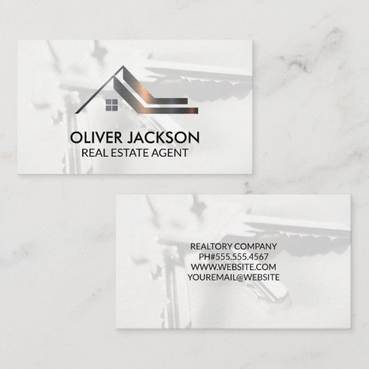 Onroerend goed Metaal | Residentieel | Sleutels Visitekaartje (Voorkant / Achterkant)