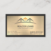 Onroerend goed | Metallic achtergrond met rand Visitekaartje (Voorkant)