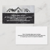 Onroerend Goed Metallic Logo | Zwarte Marmer Afsprakenkaartje (Voorkant / Achterkant)