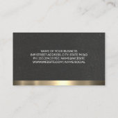 Onroerend goed metallisch | Metalen sierstrip Visitekaartje (Achterkant)