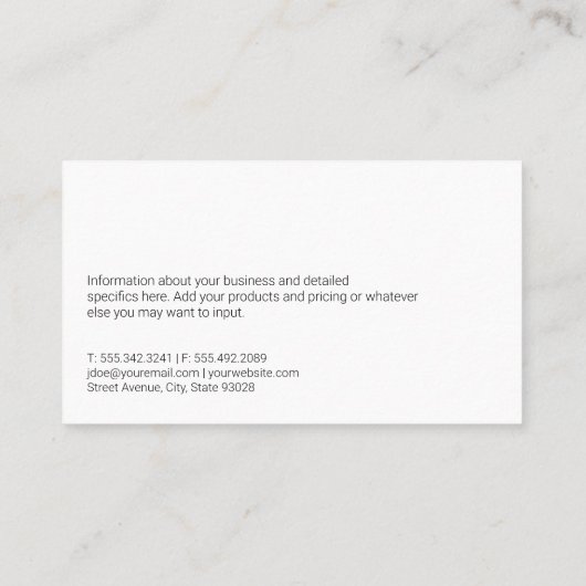 Onroerend goed Modern gestileerde Logo Visitekaartje (Achterkant)