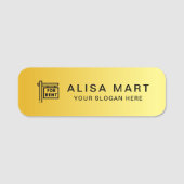 Onroerend goed Modern Goud Custom Naamplaatje (Voorkant)