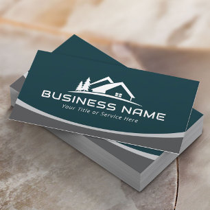 Onroerend goed Modern huis Logo Professional Realt Visitekaartje