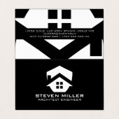 Onroerend goed Modern Logo | Eigenschappen Visitekaartje (Buitenkant ongevouwen)