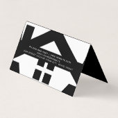 Onroerend goed Modern Logo | Eigenschappen Visitekaartje (Achterkant)