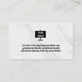 Onroerend goed Modern Marmer Logo Afsprakenkaartje (Achterkant)