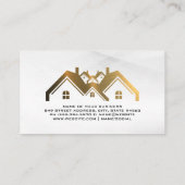 Onroerend goed | Modern stijlvol wit Visitekaartje (Achterkant)