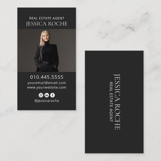 Onroerend goed Modern Visitekaartje (Voorkant / Achterkant)