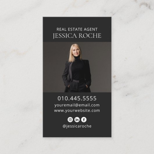 Onroerend goed Modern Visitekaartje (Voorkant)