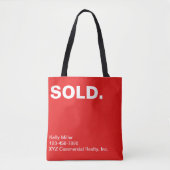 Onroerend goed Moderne Marketing VERKOCHT Geperson Tote Bag (Voorkant)