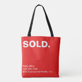 Onroerend goed Moderne Marketing VERKOCHT Geperson Tote Bag (Achterkant)