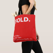 Onroerend goed Moderne Marketing VERKOCHT Geperson Tote Bag (Dichtbij)