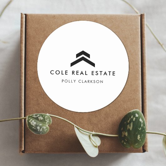 Onroerend goed | Moderne minimumverkoopprijs voor  Ronde Sticker