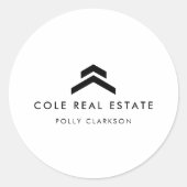 Onroerend goed | Moderne minimumverkoopprijs voor  Ronde Sticker (Voorkant)