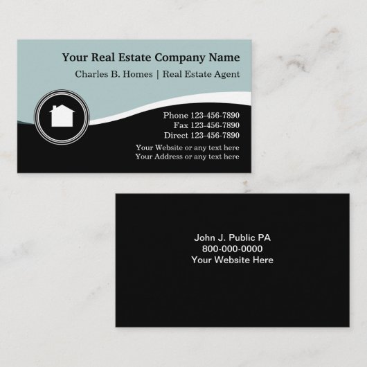 Onroerend goed Moderne Visitekaartjes (Voorkant / Achterkant)