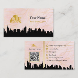 Onroerend goed Naam Tag Badge Qr Code & Logo Visitekaartje