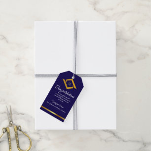 Onroerend Goed Navy Blauwe Huis Logo Moderne Makel Cadeaulabel