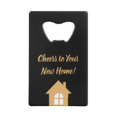 Onroerend goed Nieuw Huis Eigenaar Sluitingsgift Creditkaart Flessenopener (Achterkant)