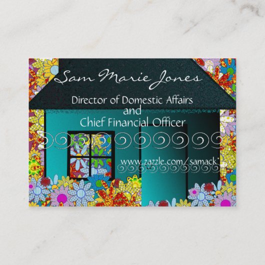 Onroerend goed of blijf thuis visitekaartje (Achterkant)