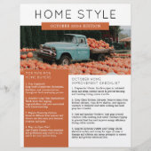 Onroerend goed Oktober Nieuwsbrief Promotie Flyer (Voorkant)