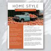 Onroerend goed Oktober Nieuwsbrief Promotie Flyer