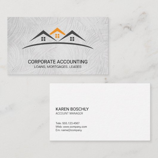 Onroerend goed | Ondernemend | vastgoedbelegging Visitekaartje (Voorkant / Achterkant)