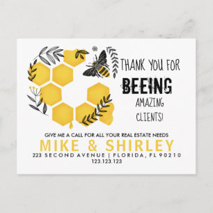 Onroerend goed Open House Honey Bee Pop per Briefk Aankondigingskaart