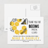 Onroerend goed Open House Honey Bee Pop per Briefk Aankondigingskaart (Voorkant / Achterkant)