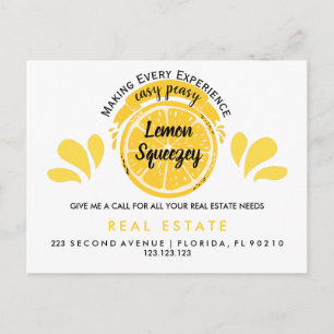 Onroerend goed Open House Lemon Pop per Briefkaart