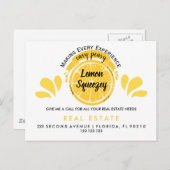 Onroerend goed Open House Lemon Pop per Briefkaart (Voorkant / Achterkant)