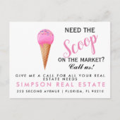 Onroerend goed Open House scoop Pop door Briefkaar Aankondigingskaart (Voorkant)