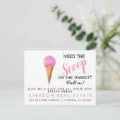 Onroerend goed Open House scoop Pop door Briefkaar Aankondigingskaart (Staand voorkant)