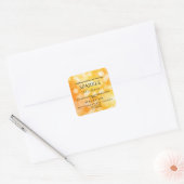 Onroerend goed Open House Sparkle Pop per Briefkaa Vierkante Sticker (Envelop)
