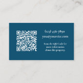 Onroerend goed Open huis Bedankt Blauw Afsprakenkaartje (Achterkant)