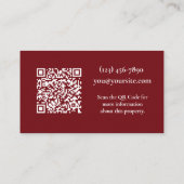 Onroerend goed Open huis Dank u Burgandy Afsprakenkaartje (Achterkant)