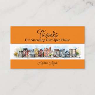 Onroerend goed Open huis Dank u geel Afsprakenkaartje