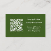 Onroerend goed Open huis Dank u groen Afsprakenkaartje (Achterkant)