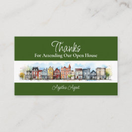 Onroerend goed Open huis Dank u groen Afsprakenkaartje