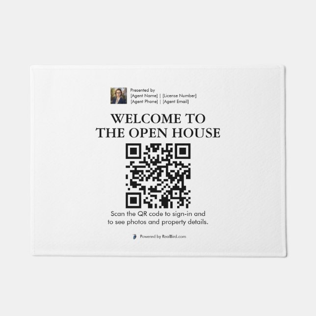 Onroerend goed Open Huis Deur Mat (Voorkant)