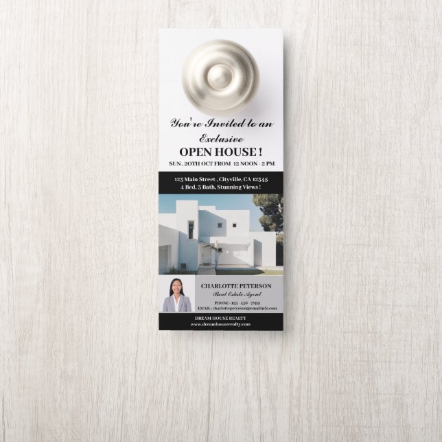 Onroerend goed Open Huis Deurhanger (Op knop)