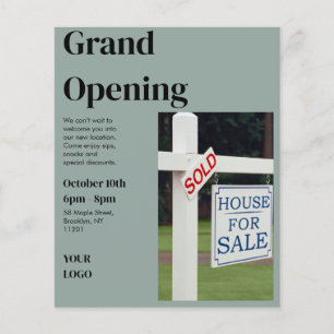Onroerend Goed Open Huis Flyer Modern
