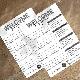 Onroerend goed Open Huis Inloggen Blad Flyer