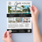 Onroerend goed Open huis Modern Script Logo Flyer (Hand)
