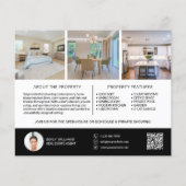 Onroerend goed Open Huis Uitnodigen Logo Foto QR W Flyer (Achterkant)