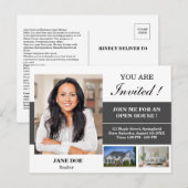 Onroerend goed Open Huis Uitnodiging (Voorkant / Achterkant)