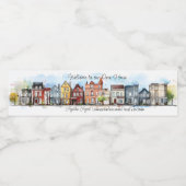 Onroerend goed Open Huis Waterfles Etiket (Enkel label)