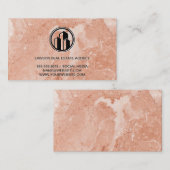 Onroerend goed | Oranje marmer | Klassieke slachti Afsprakenkaartje (Voorkant / Achterkant)