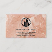 Onroerend goed | Oranje marmer | Klassieke slachti Afsprakenkaartje (Voorkant)