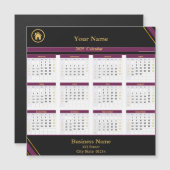 Onroerend goed Paarse Black Gold Business Calendar (Voorkant / Achterkant)