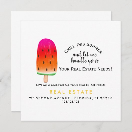 Onroerend goed Pop van de Open House op ijs per Br Aankondiging (Voorkant / Achterkant)